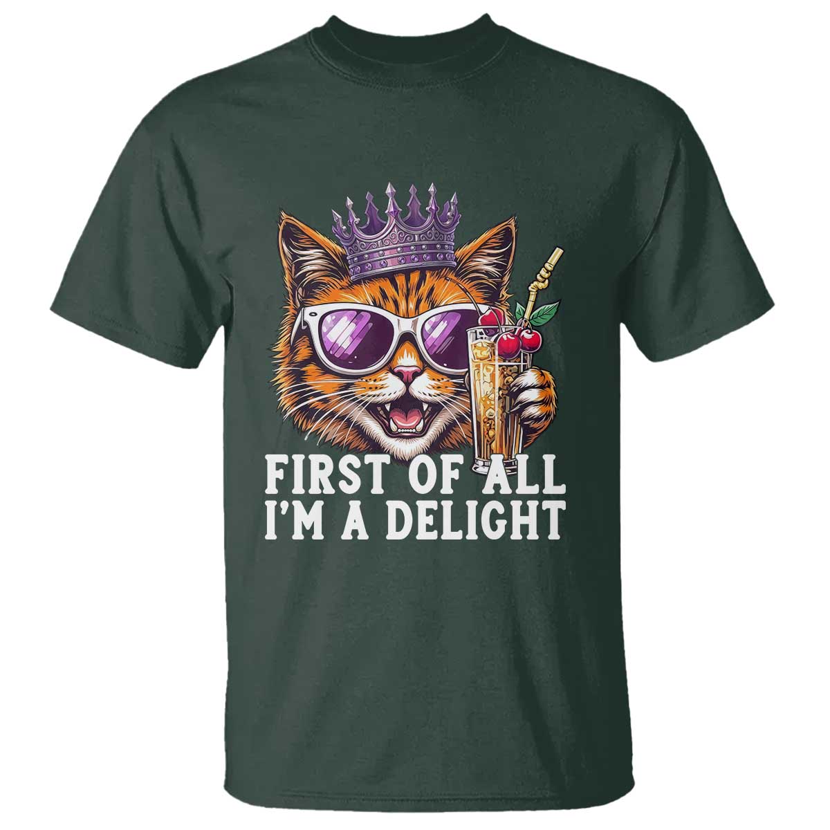 First Of All Im A Delight Princess Cat Quote T Shirt Sci-Fi Book Lover Gift