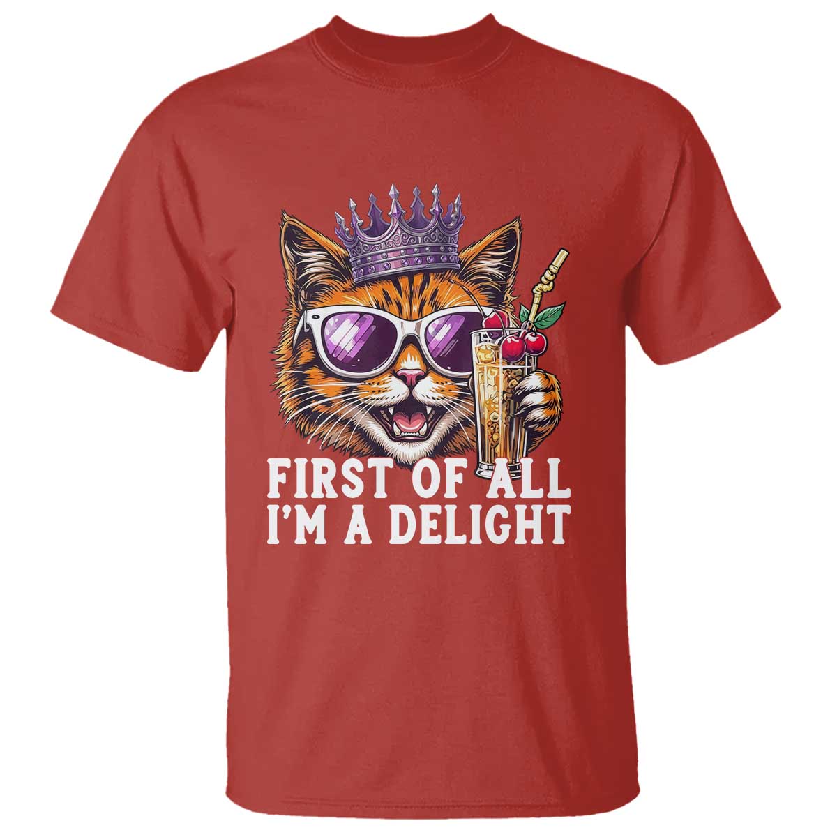 First Of All Im A Delight Princess Cat Quote T Shirt Sci-Fi Book Lover Gift