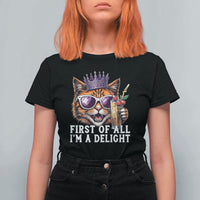 First Of All Im A Delight Princess Cat Quote T Shirt For Women Sci-Fi Book Lover Gift