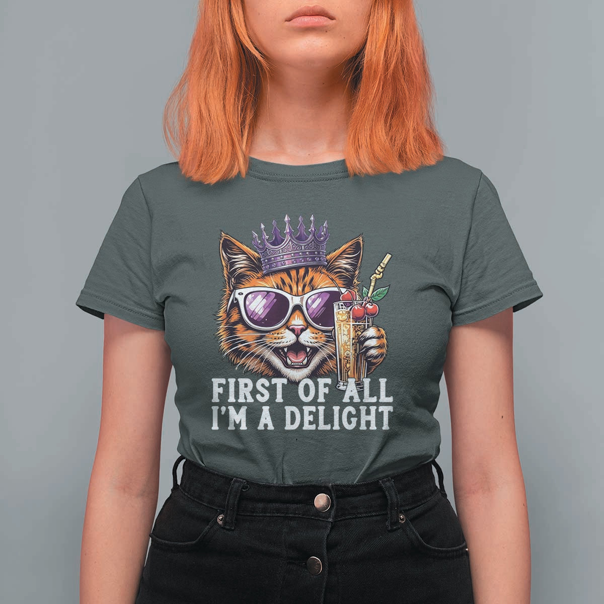 First Of All Im A Delight Princess Cat Quote T Shirt For Women Sci-Fi Book Lover Gift