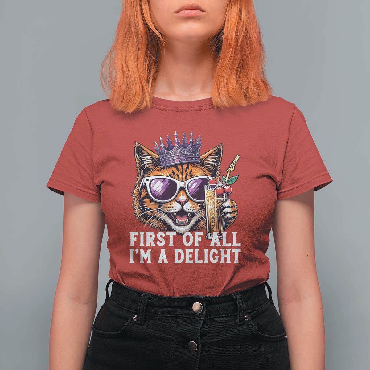 First Of All Im A Delight Princess Cat Quote T Shirt For Women Sci-Fi Book Lover Gift