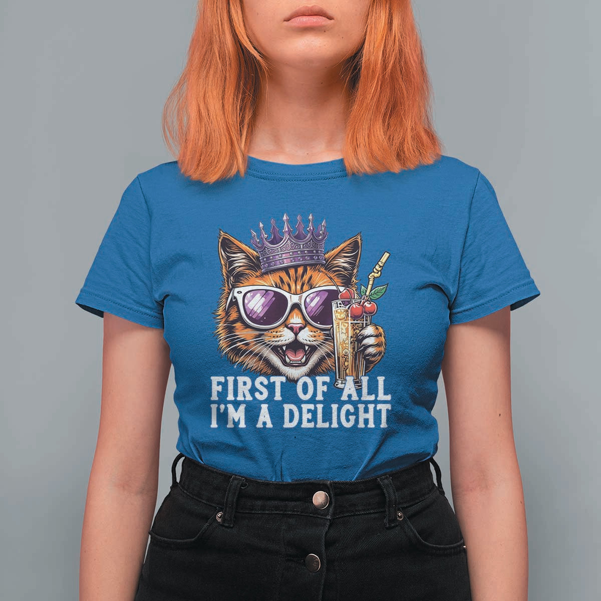 First Of All Im A Delight Princess Cat Quote T Shirt For Women Sci-Fi Book Lover Gift