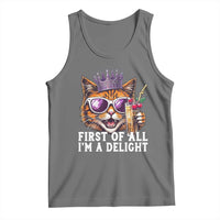 First Of All Im A Delight Princess Cat Quote Tank Top Sci-Fi Book Lover Gift