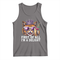 First Of All Im A Delight Princess Cat Quote Tank Top Sci-Fi Book Lover Gift