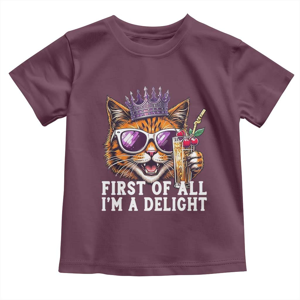 First Of All Im A Delight Princess Cat Quote Toddler T Shirt Sci-Fi Book Lover Gift