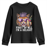 First Of All Im A Delight Princess Cat Quote Youth Sweatshirt Sci-Fi Book Lover Gift