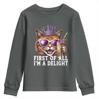 First Of All Im A Delight Princess Cat Quote Youth Sweatshirt Sci-Fi Book Lover Gift