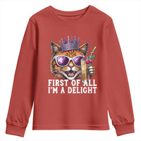 First Of All Im A Delight Princess Cat Quote Youth Sweatshirt Sci-Fi Book Lover Gift