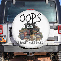 Funny Black Cat Bookworm Gift Spare Tire Cover Oops I Bought More Books