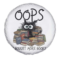 Funny Black Cat Bookworm Gift Spare Tire Cover Oops I Bought More Books