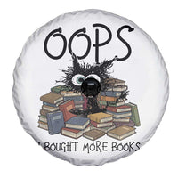 Funny Black Cat Bookworm Gift Spare Tire Cover Oops I Bought More Books