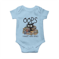 Funny Black Cat Bookworm Gift Baby Onesie Oops I Bought More Books