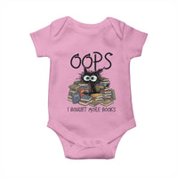 Funny Black Cat Bookworm Gift Baby Onesie Oops I Bought More Books