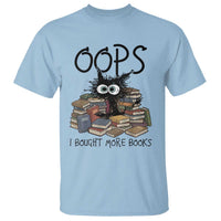 Funny Black Cat Bookworm Gift T Shirt Oops I Bought More Books