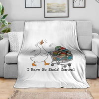 Funny Goose Book Lover Throw Blanket I Have No Shelf Control