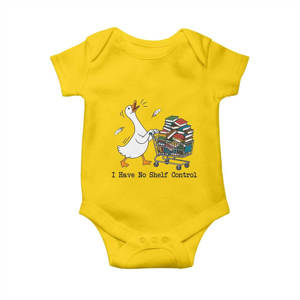 Funny Goose Book Lover Baby Onesie I Have No Shelf Control