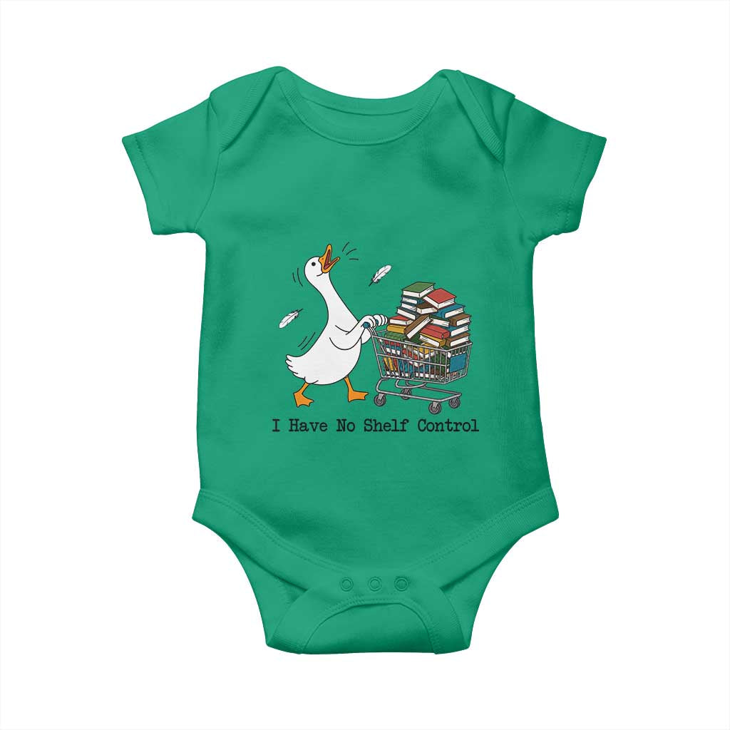 Funny Goose Book Lover Baby Onesie I Have No Shelf Control