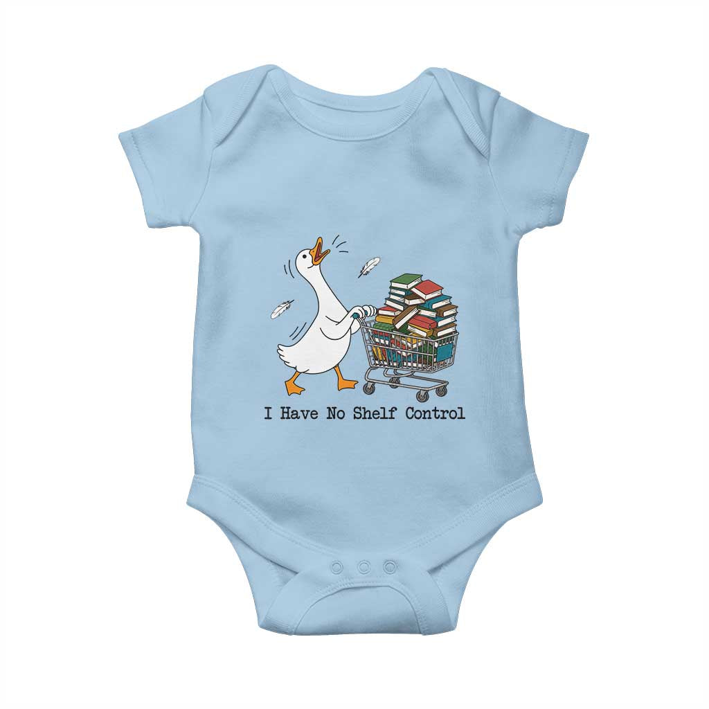 Funny Goose Book Lover Baby Onesie I Have No Shelf Control