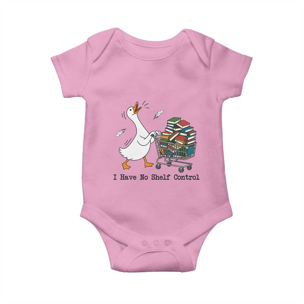 Funny Goose Book Lover Baby Onesie I Have No Shelf Control