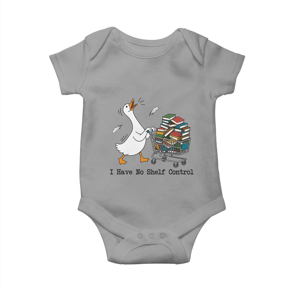 Funny Goose Book Lover Baby Onesie I Have No Shelf Control