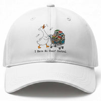 Funny Goose Book Lover Baseball Cap I Have No Shelf Control