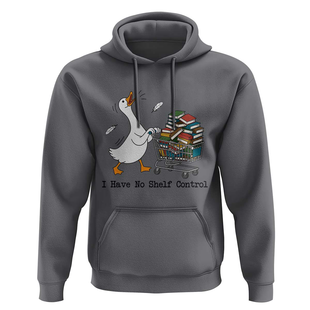 Funny Goose Book Lover Hoodie I Have No Shelf Control