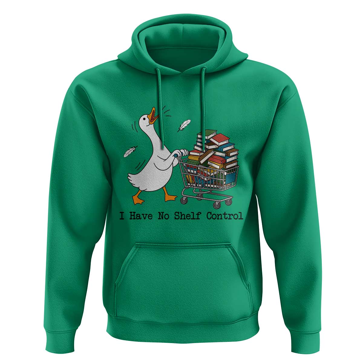 Funny Goose Book Lover Hoodie I Have No Shelf Control