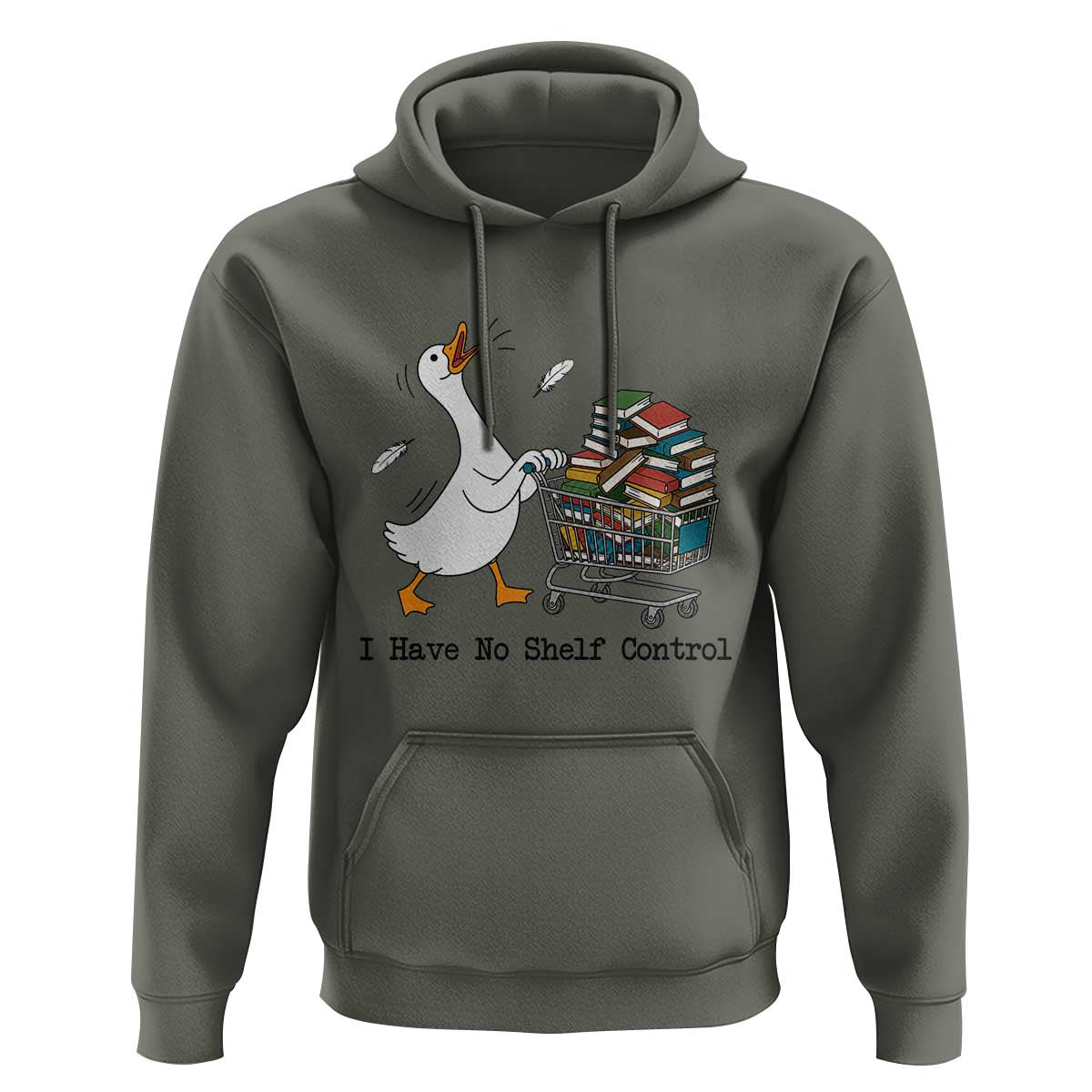 Funny Goose Book Lover Hoodie I Have No Shelf Control