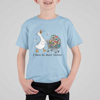 Funny Goose Book Lover T Shirt For Kid I Have No Shelf Control