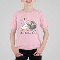 Funny Goose Book Lover T Shirt For Kid I Have No Shelf Control