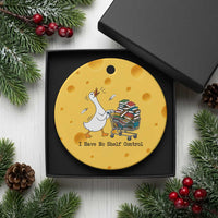 Funny Goose Book Lover Ceramic Ornament I Have No Shelf Control