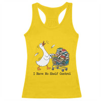 Funny Goose Book Lover Racerback Tank Top I Have No Shelf Control