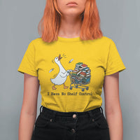 Funny Goose Book Lover T Shirt For Women I Have No Shelf Control