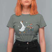 Funny Goose Book Lover T Shirt For Women I Have No Shelf Control