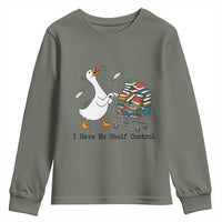 Funny Goose Book Lover Youth Sweatshirt I Have No Shelf Control