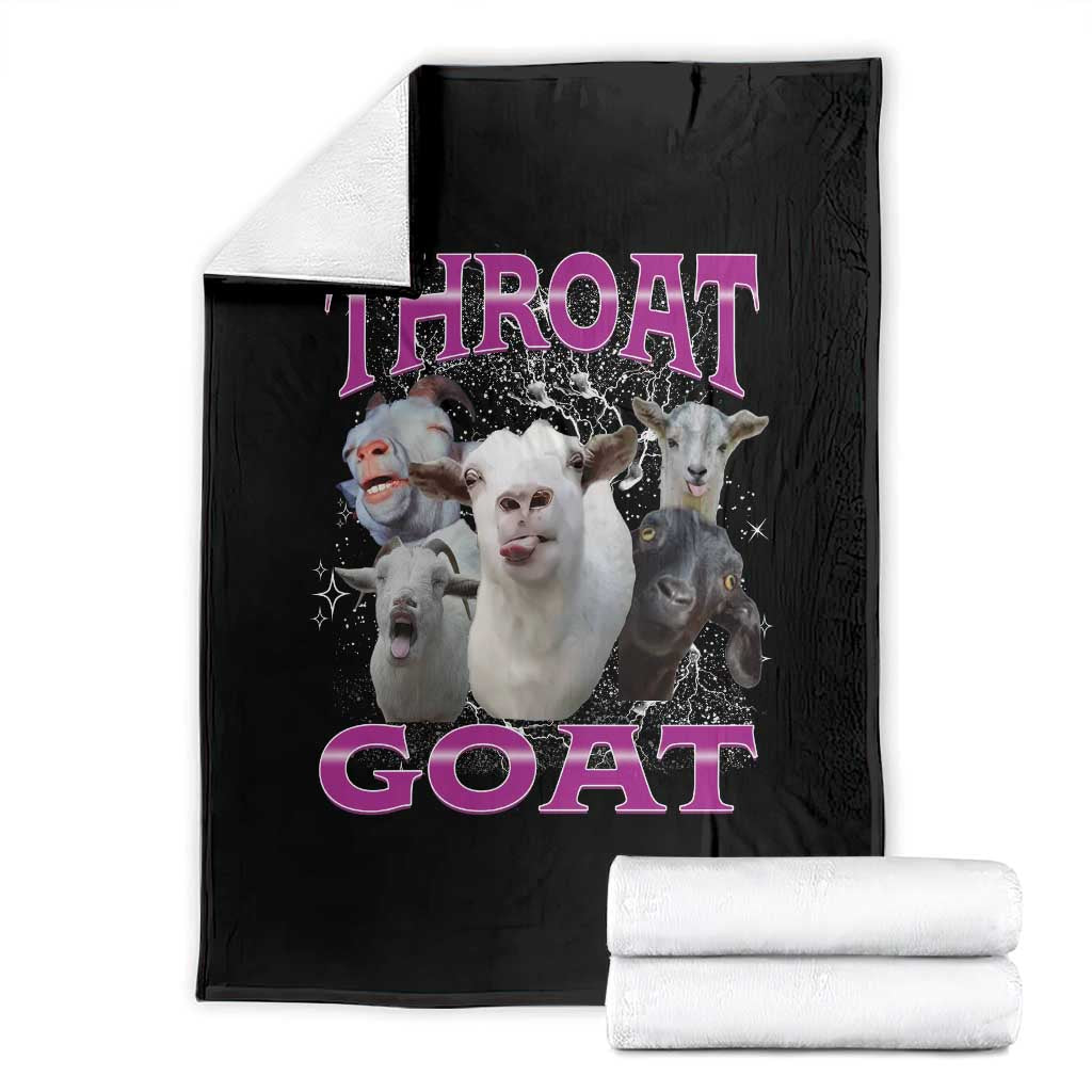 Funny Dirty Humor Throw Blanket Throat Goat - Wonder Print Shop