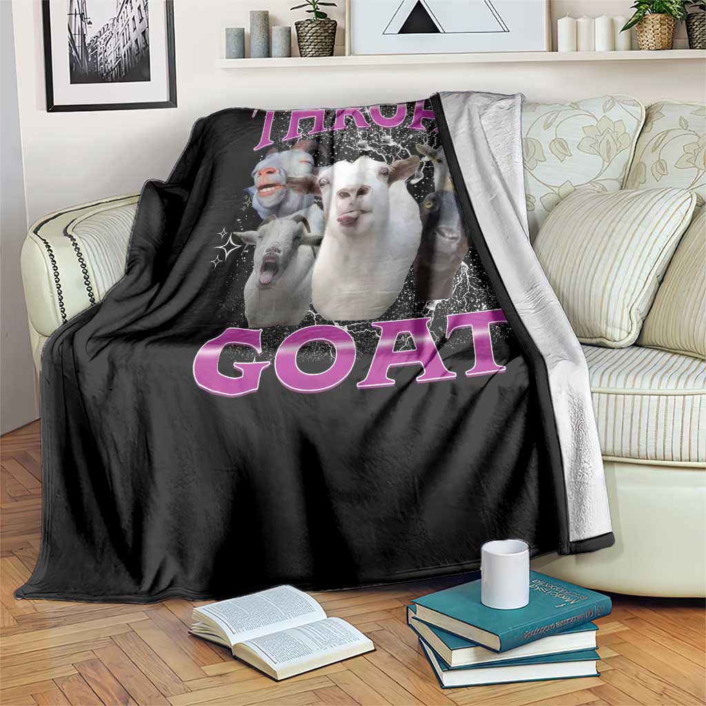 Funny Dirty Humor Throw Blanket Throat Goat - Wonder Print Shop