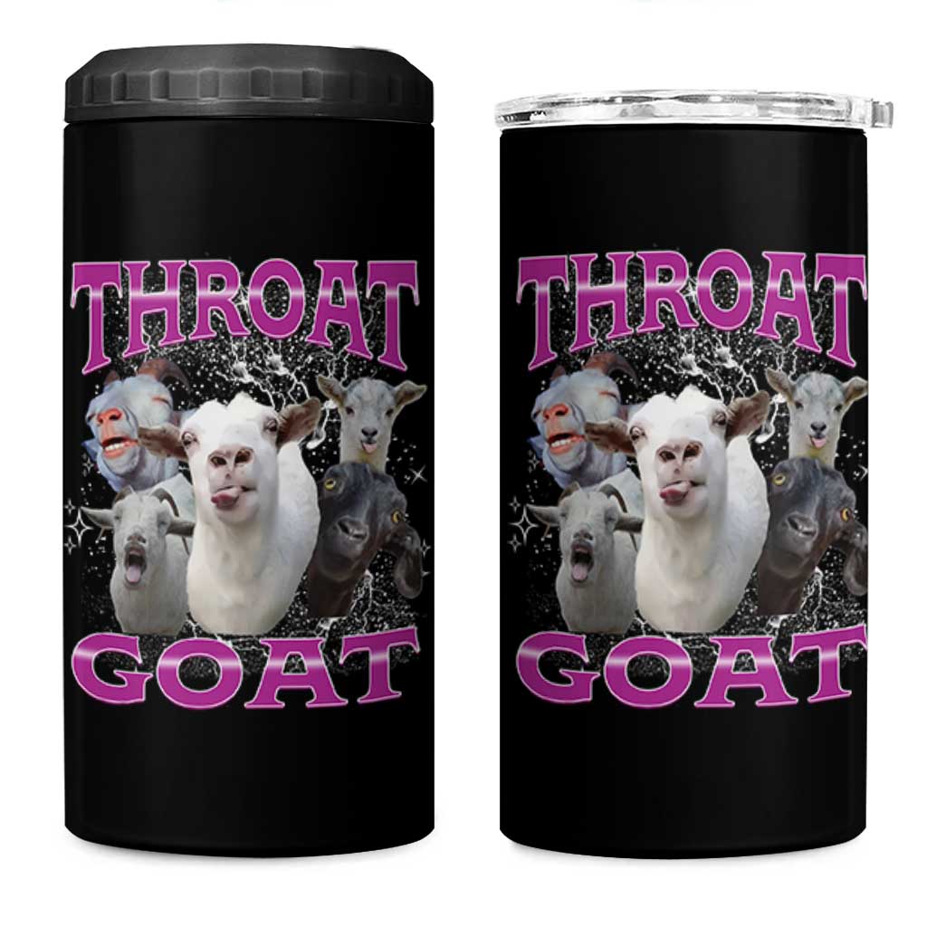 Funny Dirty Humor 4 in 1 Can Cooler Tumbler Throat Goat