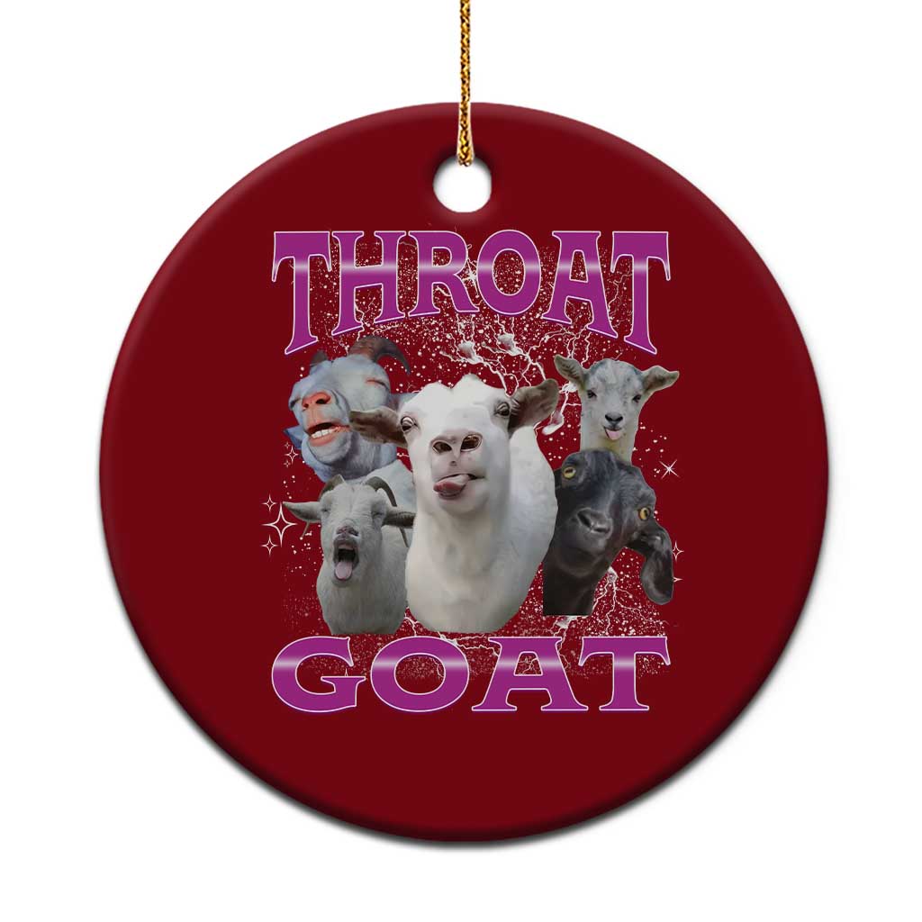 Funny Dirty Humor Ceramic Ornament Throat Goat - Wonder Print Shop