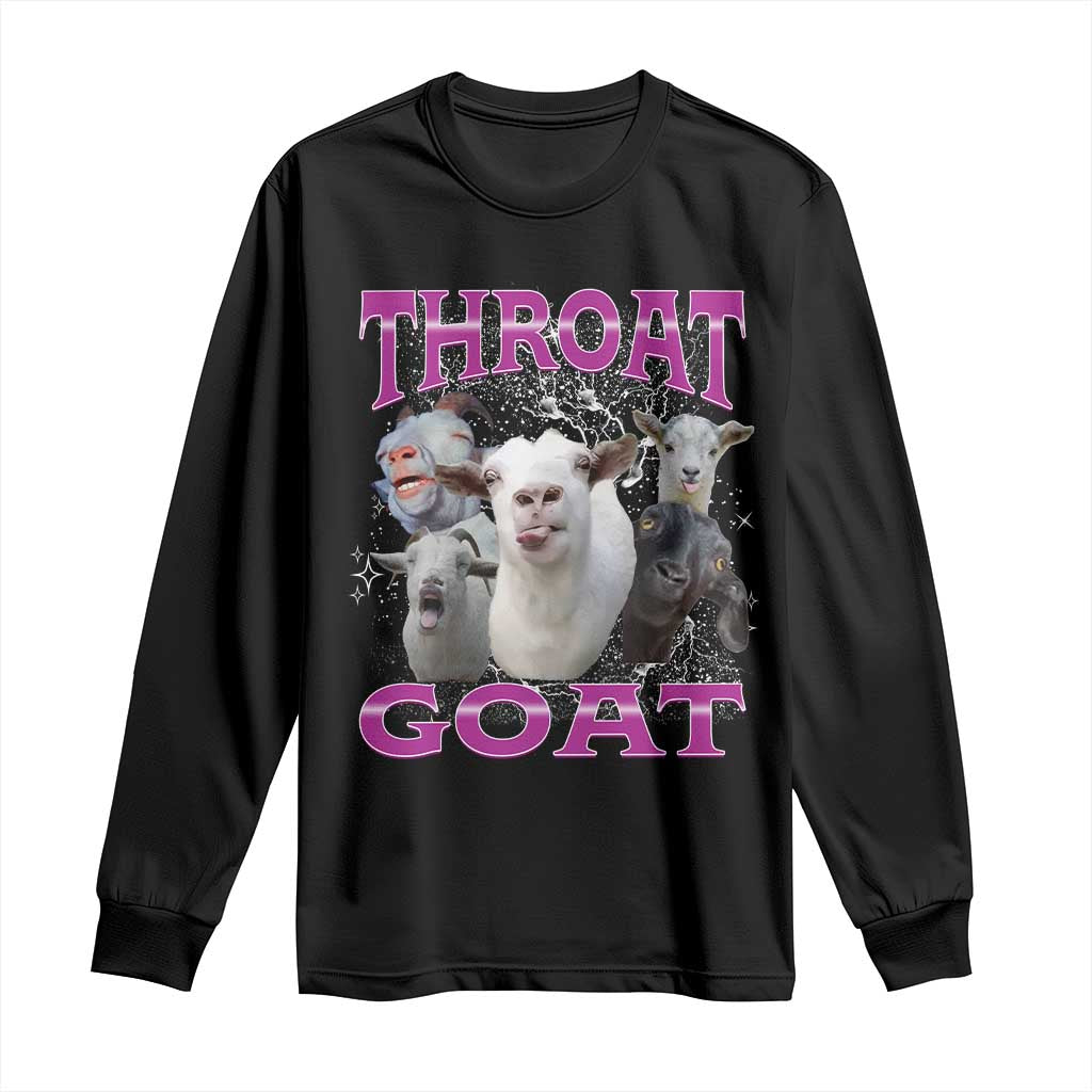 Funny Dirty Humor Long Sleeve Shirt Throat Goat - Wonder Print Shop