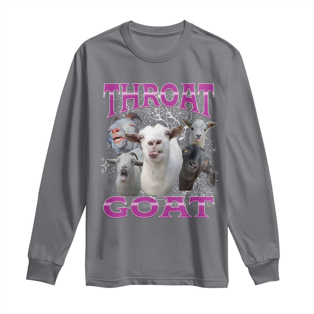 Funny Dirty Humor Long Sleeve Shirt Throat Goat - Wonder Print Shop