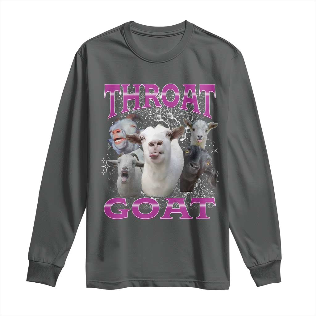 Funny Dirty Humor Long Sleeve Shirt Throat Goat - Wonder Print Shop