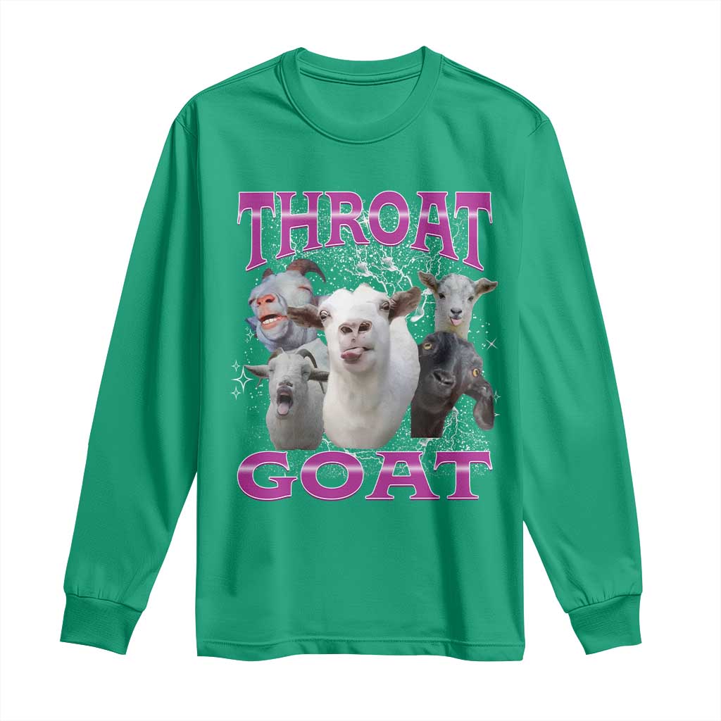 Funny Dirty Humor Long Sleeve Shirt Throat Goat - Wonder Print Shop