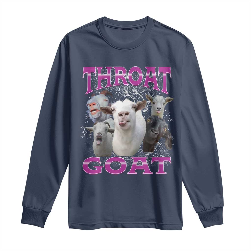 Funny Dirty Humor Long Sleeve Shirt Throat Goat - Wonder Print Shop