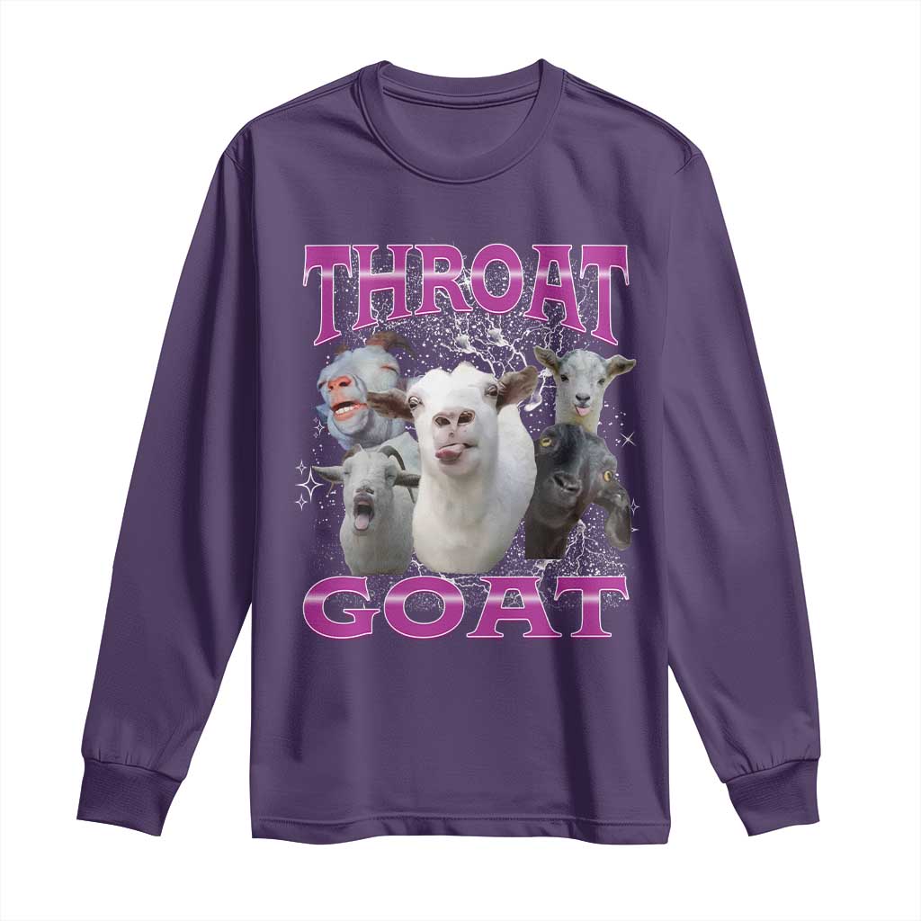Funny Dirty Humor Long Sleeve Shirt Throat Goat - Wonder Print Shop