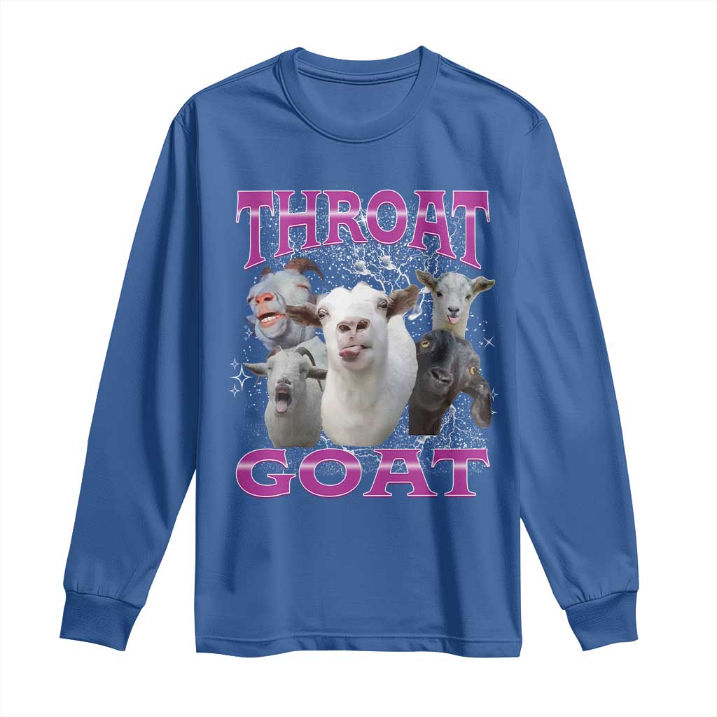 Funny Dirty Humor Long Sleeve Shirt Throat Goat - Wonder Print Shop