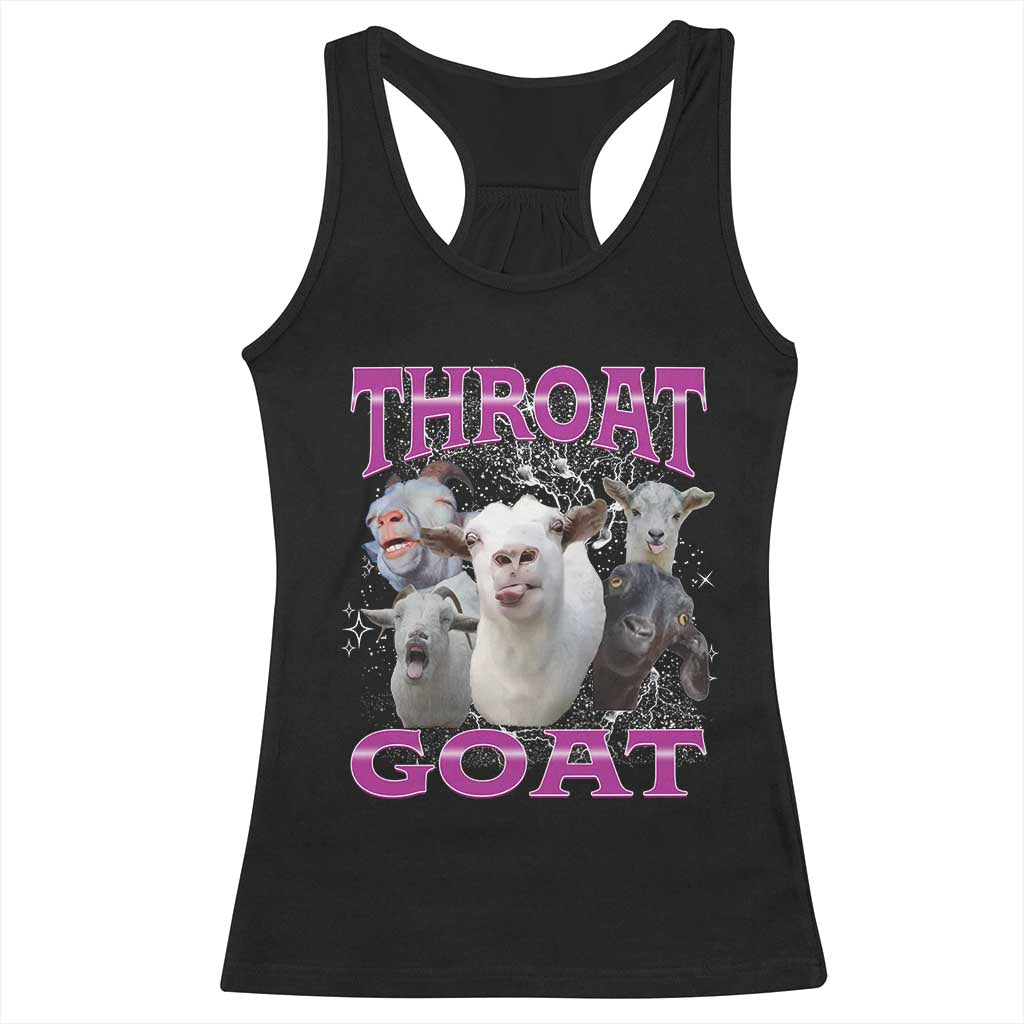 Funny Dirty Humor Racerback Tank Top Throat Goat - Wonder Print Shop