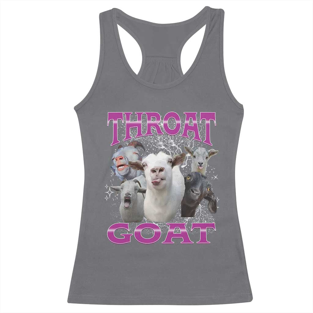 Funny Dirty Humor Racerback Tank Top Throat Goat - Wonder Print Shop