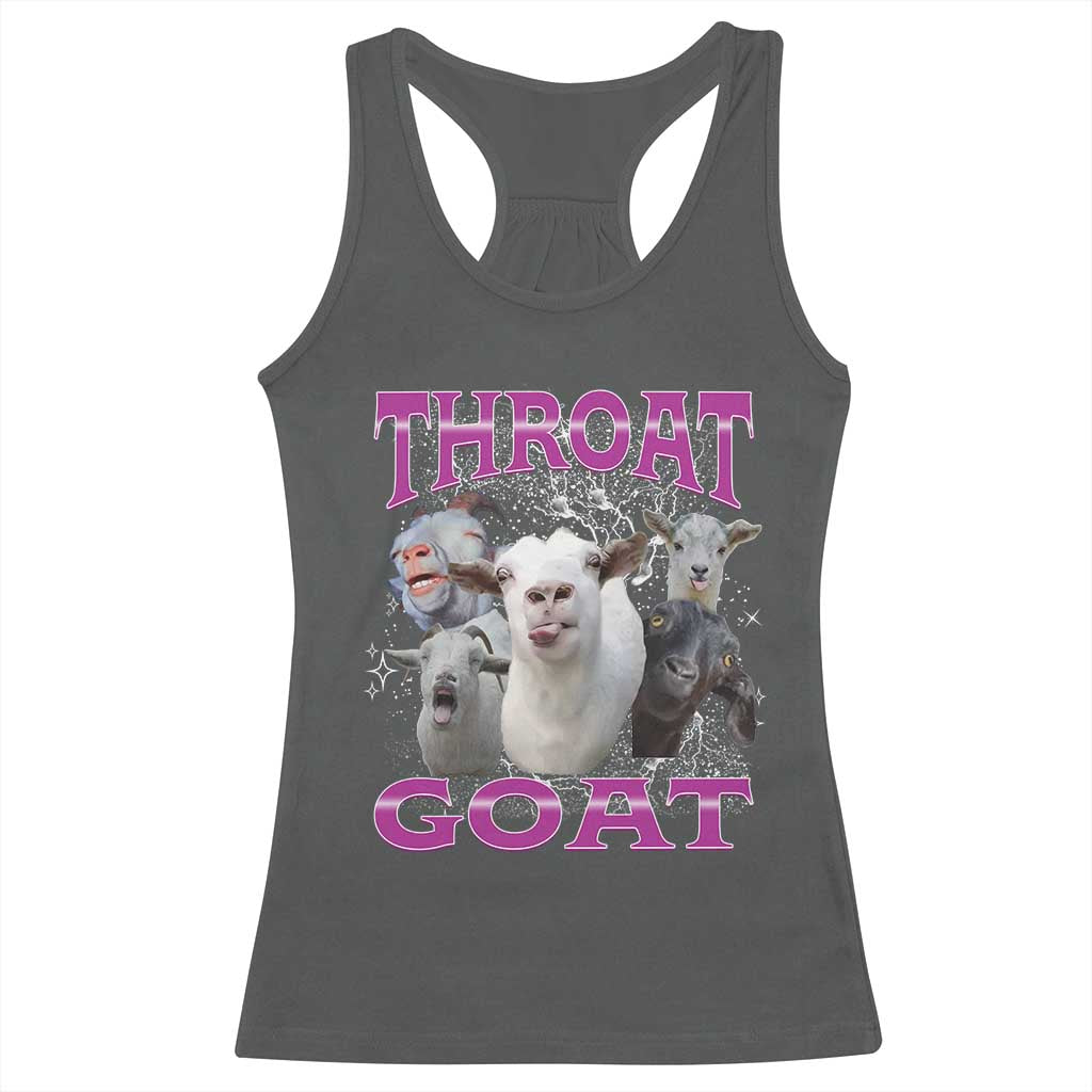 Funny Dirty Humor Racerback Tank Top Throat Goat - Wonder Print Shop