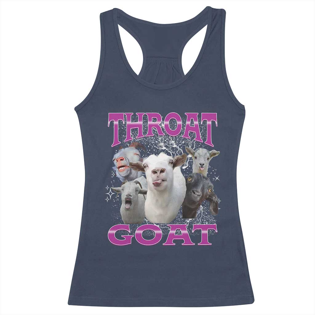 Funny Dirty Humor Racerback Tank Top Throat Goat - Wonder Print Shop